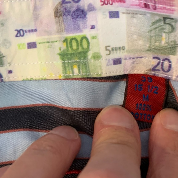 Robert Graham button down shirt blue striped - Picture 3 of 4